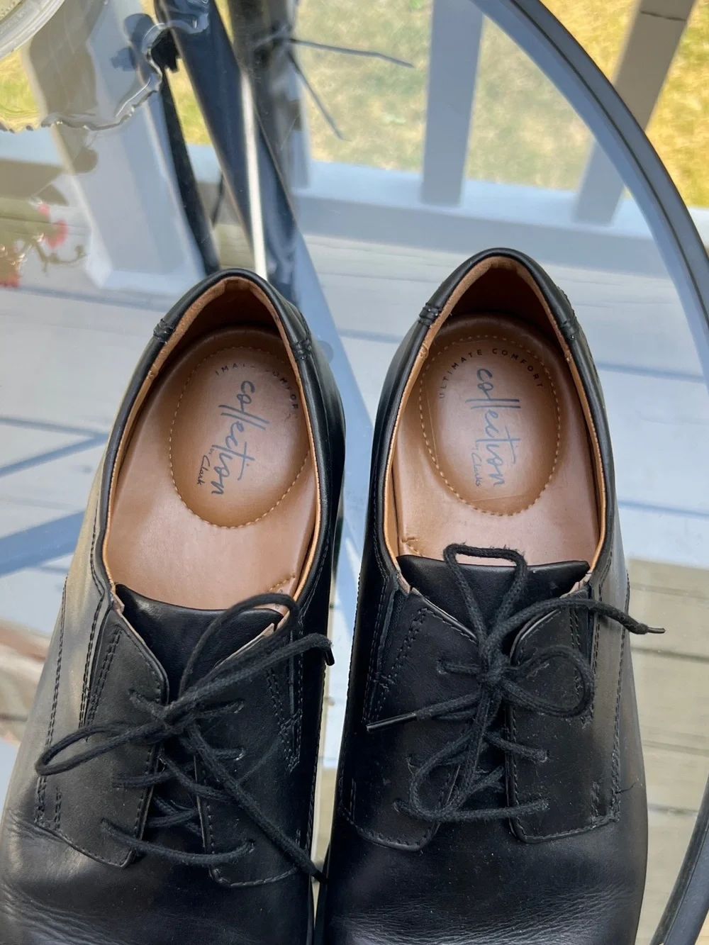 Clarks Tilden Cap Toe Oxford Classic Dress Shoes Black Leather Men's Size 13M